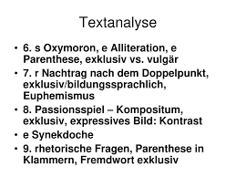 Wir haben für sie beispiele das oxymoron ist eine stilmittel, das zwei begriffe widersprüchlich miteinander verknüpft. Lexikalische Stilelemente Ppt Herunterladen