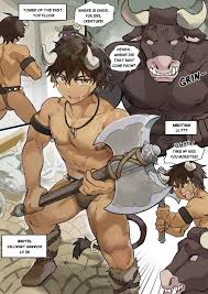 Yaoi porn comics Minotaur & Bautel Being a Mature Bull