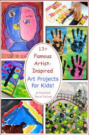 13 Famous Artists Inspired Art Projects For Kids Preschool Art Projects Montessori Art Kids Art Projects