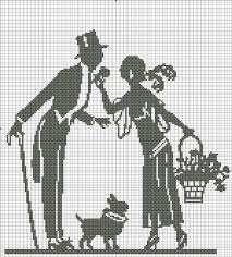 Black And White Silhouette Cross Stitch Patterns Cross Stitch Pattern Man With Woman And Dog Vintage Silhouette Handmade Black And White Pdf Cross Stitch Silhouette Cross Stitch Patterns Cross Stitch Pictures
