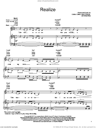 Caillat Realize Sheet Music For Voice Piano Or Guitar Pdf