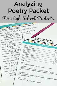 Poetry Analysis Quiz And Sample Poems Analyzing Poetry Packet W Google Link Analyzing Poetry Poetry Analysis Sample Poems
