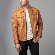Silas Double Patch Pocket Jacket Tan S Pocket Jacket Leather Jacket Men S Blazer
