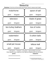 You just have to remember the following component units: Gram Kilogram Worksheet Volume Worksheets Measuring Mass Measurement Worksheets