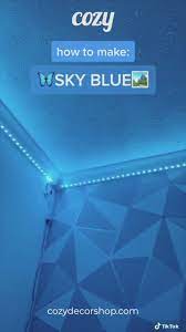 How To Make Sky Blue Led Tiktok Lights Video Led Lighting Bedroom Led Room Lighting Led Lighting Diy