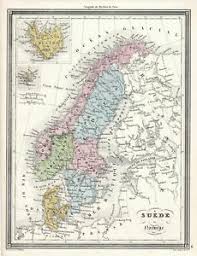 Mapas de europa en el siglo xix nuestro pasado, nuestro presente. Norwegen Norway Schweden Svergie Europa Europa Dinamarca Karte Mapa Vuillemin Ebay