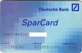 This page can be completed via the comments. Bank Card Sparcard Deutsche Bank Germany Federal Republic Col De Cr 0002