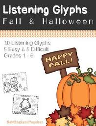 Fall And Halloween Theme Listening Glyphs For Elementary Music Students Elementary Music Listening Glyphs Music Student