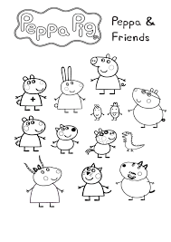 Ausmalbilder Peppa Wutz Ihre Familie Und Freunde Online Drucken