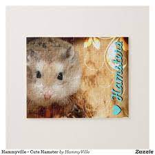 While artwork, piece size, and. Hammyville Cute Hamster Jigsaw Puzzle Zazzle Com Cute Hamsters Hamster Diy Funny