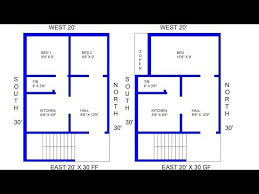20 30 2 bedroom house plans. 20 30 East Face House 2 Bedroom Plan Youtube 2bhk House Plan 20x30 House Plans House Map