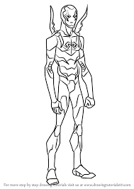 Learn How To Draw Blue Beetle From Young Justice Young Justice Step By Step Drawing Tutorials Blue Beetle Drawing Superheroes Drawings