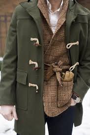 Men S Style Fashion Blog The Olive Green Toggle Coat How To Wear It Thestyleblogger Mens Outfits Mens Fashion Mens Winter Coat