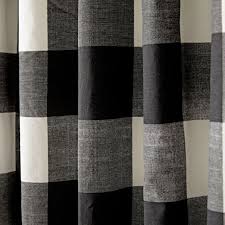 Black And White Buffalo Check Curtains 96 Inches Black Buffalo Check 96 Blackout Curtain Reviews Crate And Barrel In 2020 Buffalo Check Curtains Check Curtains Black Blackout Curtains