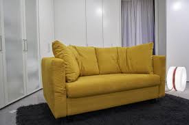 49 6281 401 129 e mail. Schlafsofa Malou Stoff Gelb Klappbare Armlehnen Franz Fertig Sofas Gunstig Kaufen Mobelfirst