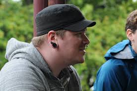 Jeph Jacques seated in gazebo -close up