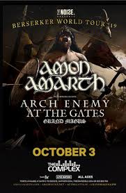 Amon Amarth: Berserker Tour - Thursday October 3rd, 2019 At The Complex  Salt Lake City, Utah Events