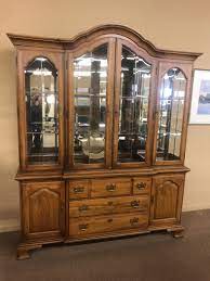 2 deep large cabinets on each end with built in shelves inside. Thomasville China Cabinet Delmarva Furniture Consignment