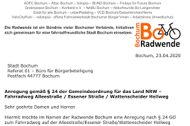 Zwei Weitere Go 24 Antrage Zum Ausbau Des Radwege Netzes In Bochum Radwende Bochum
