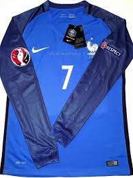 Please double check the sizing measurements to make sure it is the best fit. France Euro 2016 Antoine Griezmann Paul Pogba Long Sleeve Jersey S M L Xl Blue 1887506573