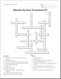 The bones of the skeleton store energy in the form of lipids in areas of yellow bone. Skeletal System Crossword Puzzle Humananatomy Online Skeletal System Worksheet Skeletal System Skeletal System Anatomy
