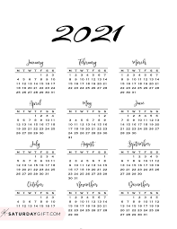 Minimal One Page Calendar For 2020 2021 Free Printables In 2020 At A Glance Calendar Calendar Printables Calendar Pages