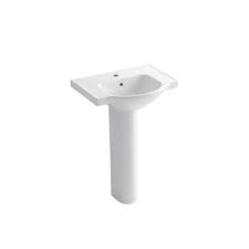 Home design blog by equtrails for kohler pedestal sink design. Kohler 24 Pedestal Bathroom Sink With Single Faucet Hole The Home Depot Canada