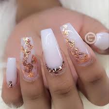 Black And Rose Gold Nails Coffin 70 Awesome Coffin Nails With Rhinestones Coffinnail Coffinnails Gold Acrylic Nails Nails Design With Rhinestones Rose Gold Nails Acrylic
