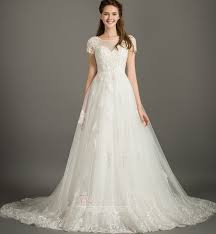Luftiges leinen kühlt zum beispiel, aber auch baumwolle ist gut. Naturliche Taille A Linie T Shirt Tull Spitze Outdoor Brautkleid 7kleid