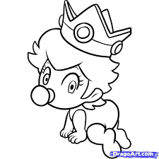 how to draw baby peach step 6 mickey coloring pages drawing coloriage fleur farfalle
