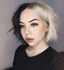 Half White Half Black Cores De Cabelo Cabelo Cabelos Pintados