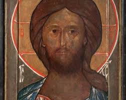 Christ Pantocrator by Fr Gregory Krug. Companion icon to the Mother of God  of Kazan, listed separately.