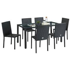 Maybe you would like to learn more about one of these? Ensemble Repas Pour Jardin En Resine Tressee Noire Pour 6 Personnes 1 Table 6 Chaises Salon De Jardin But
