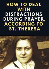 HOW TO DEAL WITH DISTRACTIONS DURING PRAYER, ACCORDING TO ST. THERESA : The  “Little Flower” gives advice to those who think that distractions during  prayer are a problem: It happens with a