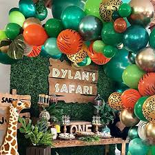 See more ideas about safari party, baby shower, jungle baby shower theme. Jungle Safari Theme Party Balloon Garland Kit 151 Pack With Animal Balloons And Palm Leaves For Kids Boys Birthday Party Baby Shower Decorations Pricepulse