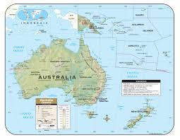 The tropic of capricorn lies at 23.5 degrees south of the equator and runs through australia, chile, southern brazil (brazil is the only country that passes only higher latitudes, north of the tropic of cancer and south of the tropic of capricorn, experience significant seasonal variation in climate. Australia Oceania Shaded Relief Map Kappa Map Group