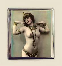 Nude Cleopatra Cigarette Case Business Card ID Holder Wallet - Etsy Norway