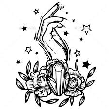 Witchcraft Witch Drawing Peony Drawing Witchcraft Tattoos