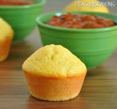This corn bread goes well with just about anything. Fluffy Bakery Style Cornbread Muffins Recipe Cornbread Muffins Fun Baking Recipes Cornbread