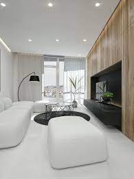 A crisp, matte white living room is pristine, elegant, and timeless. Living Room Interior Design Black And White Novocom Top