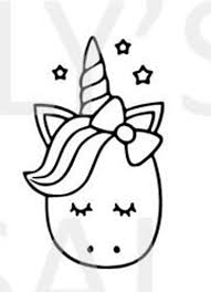 Adorable Unicorn Svg For Cricut Silhouette Etsy In 2021 Unicorn Drawing Easy Mermaid Drawing Cute Easy Drawings