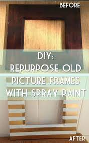 Maybe you would like to learn more about one of these? Diy Repurpose Old Picture Frames With Spray Paint Painting Frames Diy Old Picture Frames Picture Frame Crafts