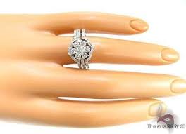 Maybe you would like to learn more about one of these? Sunflower Diamond Ring Set Ladies Engagement Gold 14k Round Cut 1 90 Ct