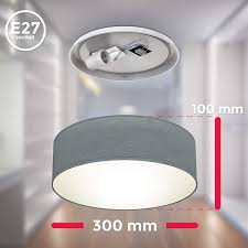 Our large lighting selection provides practically infinite ways to personalise a room's look and feel. Dining Area Ip20 Living Room B K Licht Ceiling Lamp Shade Modern Light Fitting For Bedroom E27 Socket Flush Mount Ceiling Fitting O11 8in Grey Fabric Bulb Not Included Home Kitchen Home Accessories Cate Org
