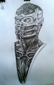 Mortal Kombat Scorpion Drawing Mortal Combate Desenho Tatuagens Artisticas Desenhos Sombreados