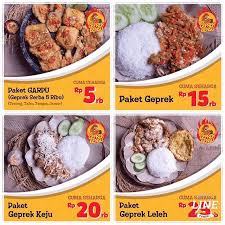 Geprek bensu indonesia merilis aplikasi yang sudah tersedia di play store & app store. Harga Menu Ayam Geprek Bensu