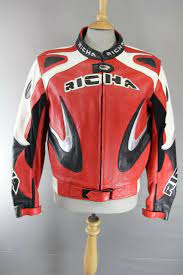 Made To Order Three Tone Red White Black Richa Biker Genuine Leather Racing Jacket Celebrity Jackets Padded Jacket Jackets