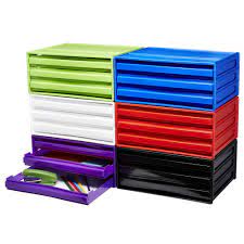 Plastic drawers are a great and cheap way to organize your office, bedroom, craft room or home office. J Burrows Desktop File Storage Organiser 3 Drawer White Officeworks Fun Storage File Storage Desktop Organization