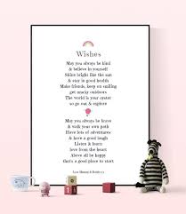 Childrens Print Childrens Wall Art Naming Day Gift Etsy Childrens Wall Art Childrens Poems Christening Poems