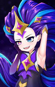 1girls armpits blonde hair league of legends zoe (league of  legends) 